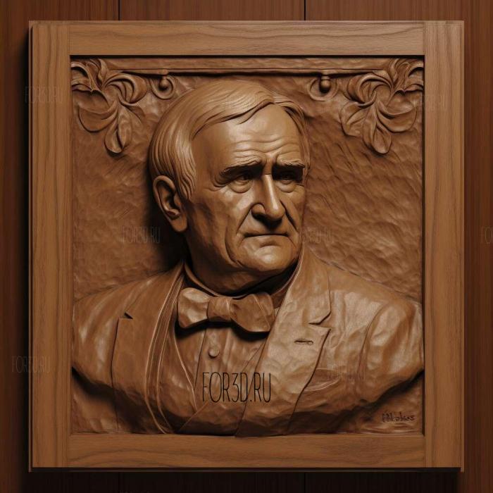 Thomas Edison 4 stl model for CNC